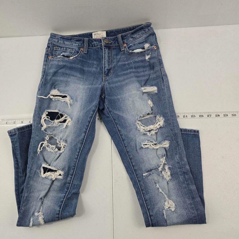 BKE Denim stella mid-rise ankle skinny jeans 29 blue womens 5322‎